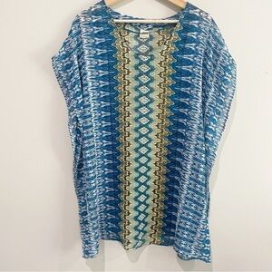 O’NEILL Boho Swim Coverup Kaftan Bali Ikat Beachy Size Small